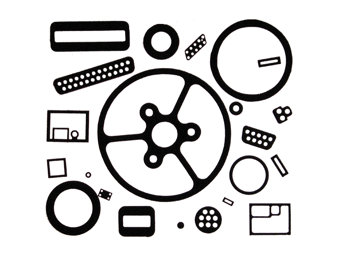 Poly-forms samples in various shapes and sizes