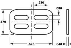 Poly-form Rectangle Seal with four slots diagram