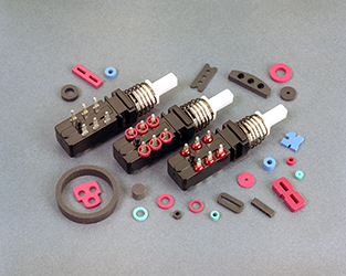 plunger swtiches sealed with Uni-form epoxy preforms surrounded by prefored epoxy in many configurations
